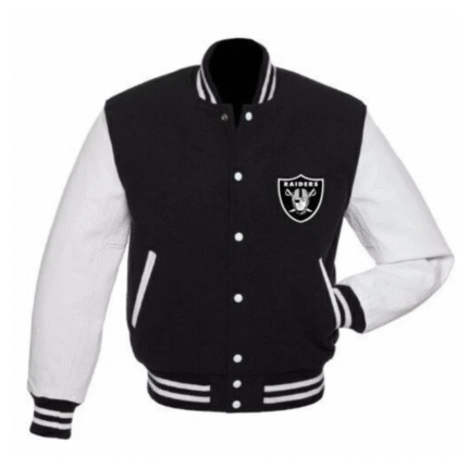 Raiders Black Varsity Jacket for Men